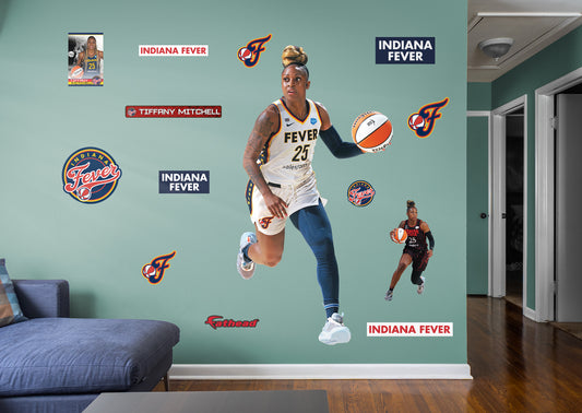 Indiana Fever: Tiffany Mitchell 2021        - Officially Licensed WNBA Removable Wall   Adhesive Decal