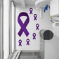 Giant Pancreatic Cancer Ribbon  + 6 Decals (24"W x 51"H)