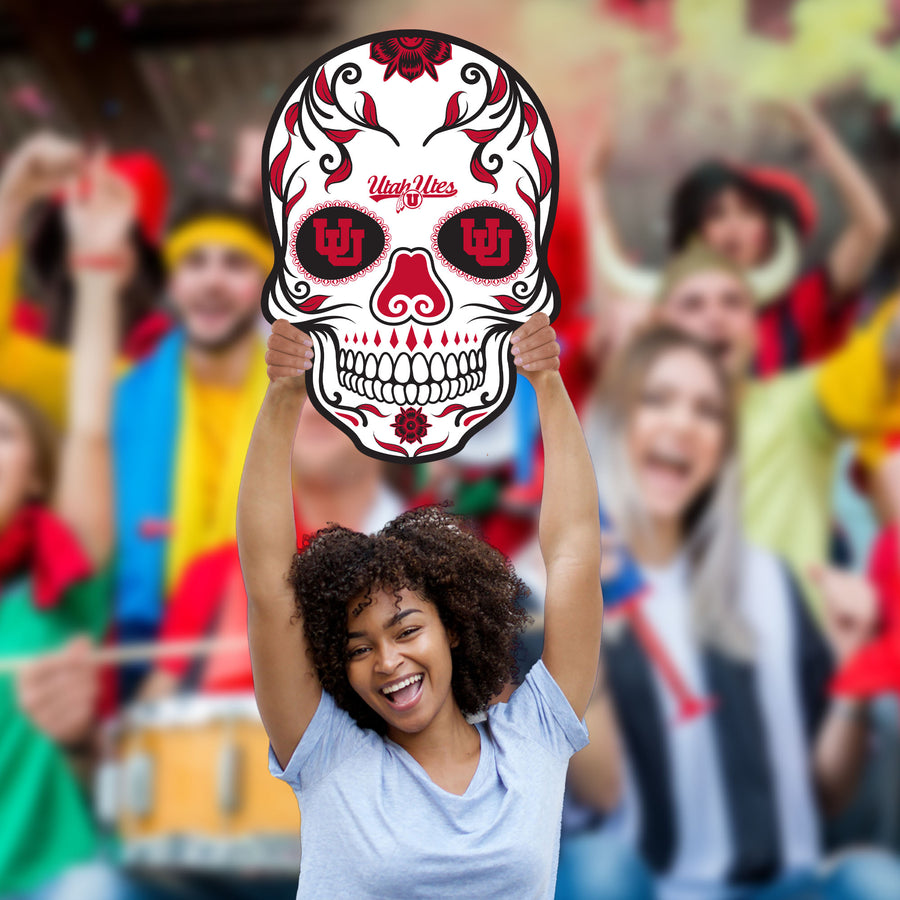 Skull - Big Head - Official NCAA - Utah Utes - Foam Core Cutout
