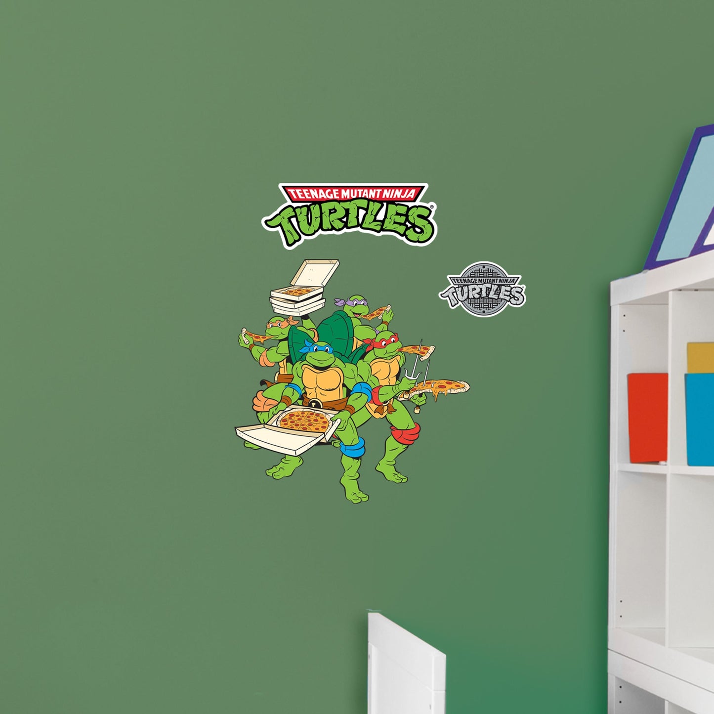 Teenage Mutant Ninja Turtles: Pizza Party Die-Cut Icon - Officially Licensed Nickelodeon Removable Adhesive Decal