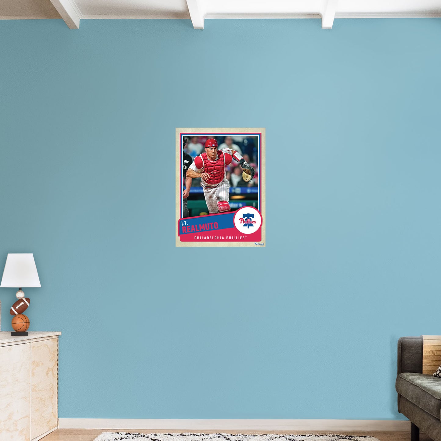 Philadelphia Phillies: J.T. Realmuto  Poster        - Officially Licensed MLB Removable     Adhesive Decal