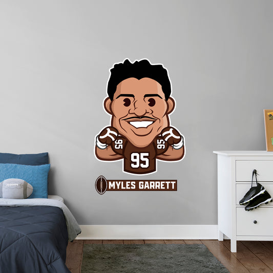 Cleveland Browns: Myles Garrett  Emoji        - Officially Licensed NFLPA Removable     Adhesive Decal