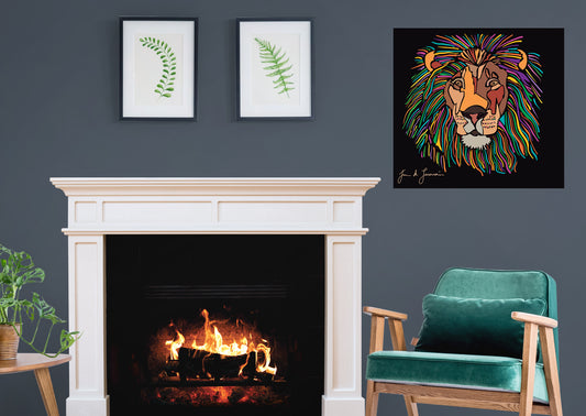 Dream Big Art:  King Of The Jungle Mural        - Officially Licensed Juan de Lascurain Removable Wall   Adhesive Decal