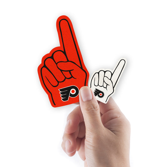 Philadelphia Flyers:    Foam Finger Minis        - Officially Licensed NHL Removable     Adhesive Decal