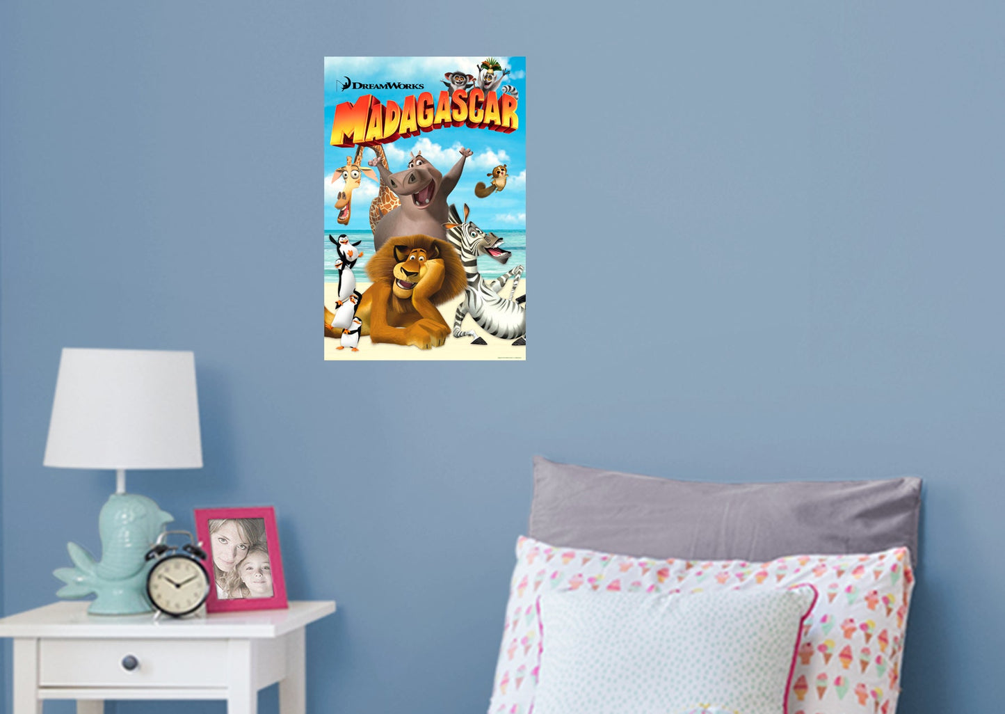 Madagascar:  Movie Poster Mural        - Officially Licensed NBC Universal Removable Wall   Adhesive Decal