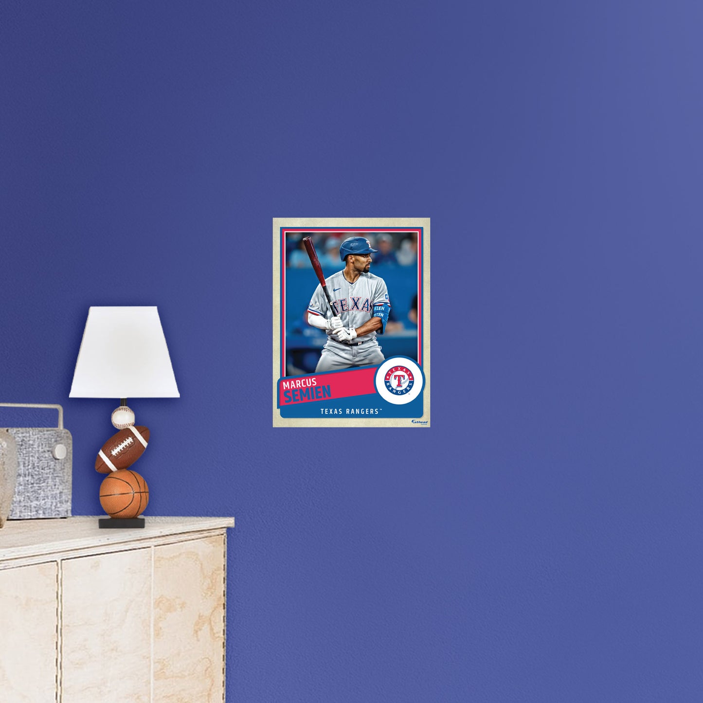 Texas Rangers: Marcus Semien  Poster        - Officially Licensed MLB Removable     Adhesive Decal
