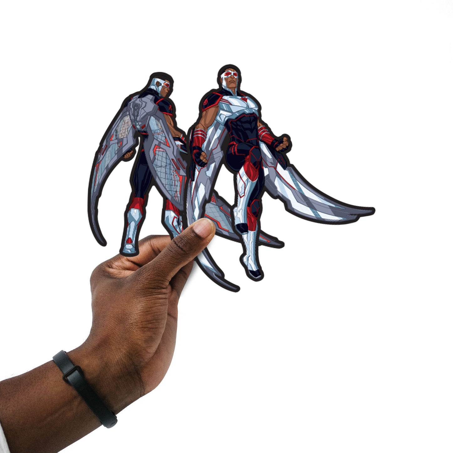 Sheet of 5 -Avengers: FALCON Minis        - Officially Licensed Marvel Removable    Adhesive Decal