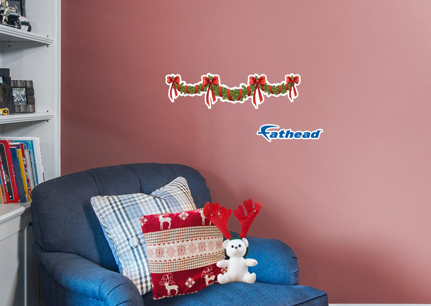 Christmas: Four Ribbons Icon - Removable Adhesive Decal