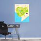 Maps of Asia: Cambodia Mural        -   Removable Wall   Adhesive Decal