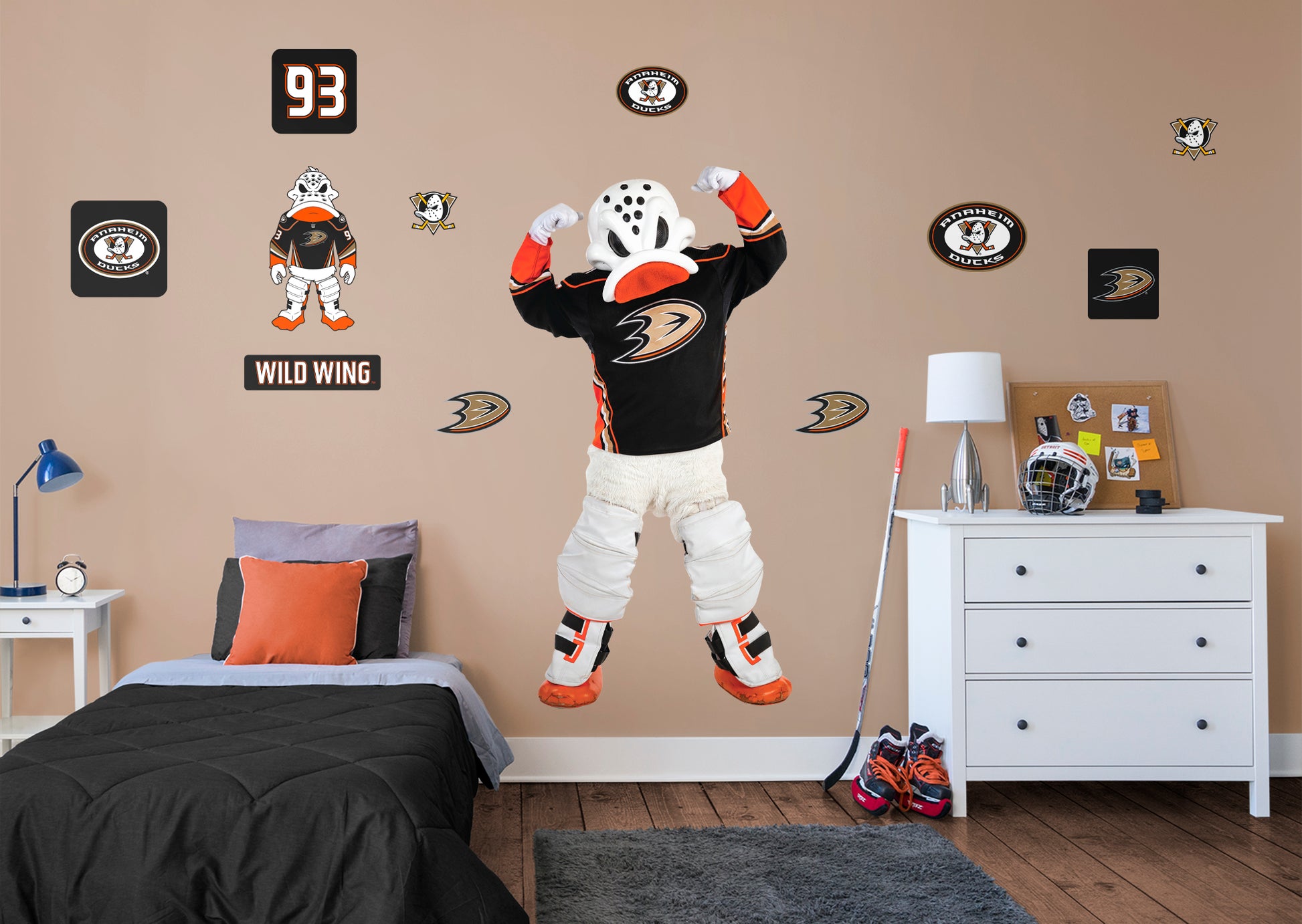 Anaheim Ducks: Wild Wing 2021 Mascot - Officially Licensed NHL Removab