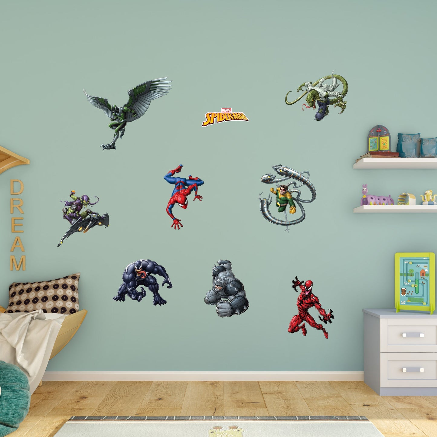 Spider-Man: Spider-Man Villains Collection        - Officially Licensed Marvel Removable     Adhesive Decal