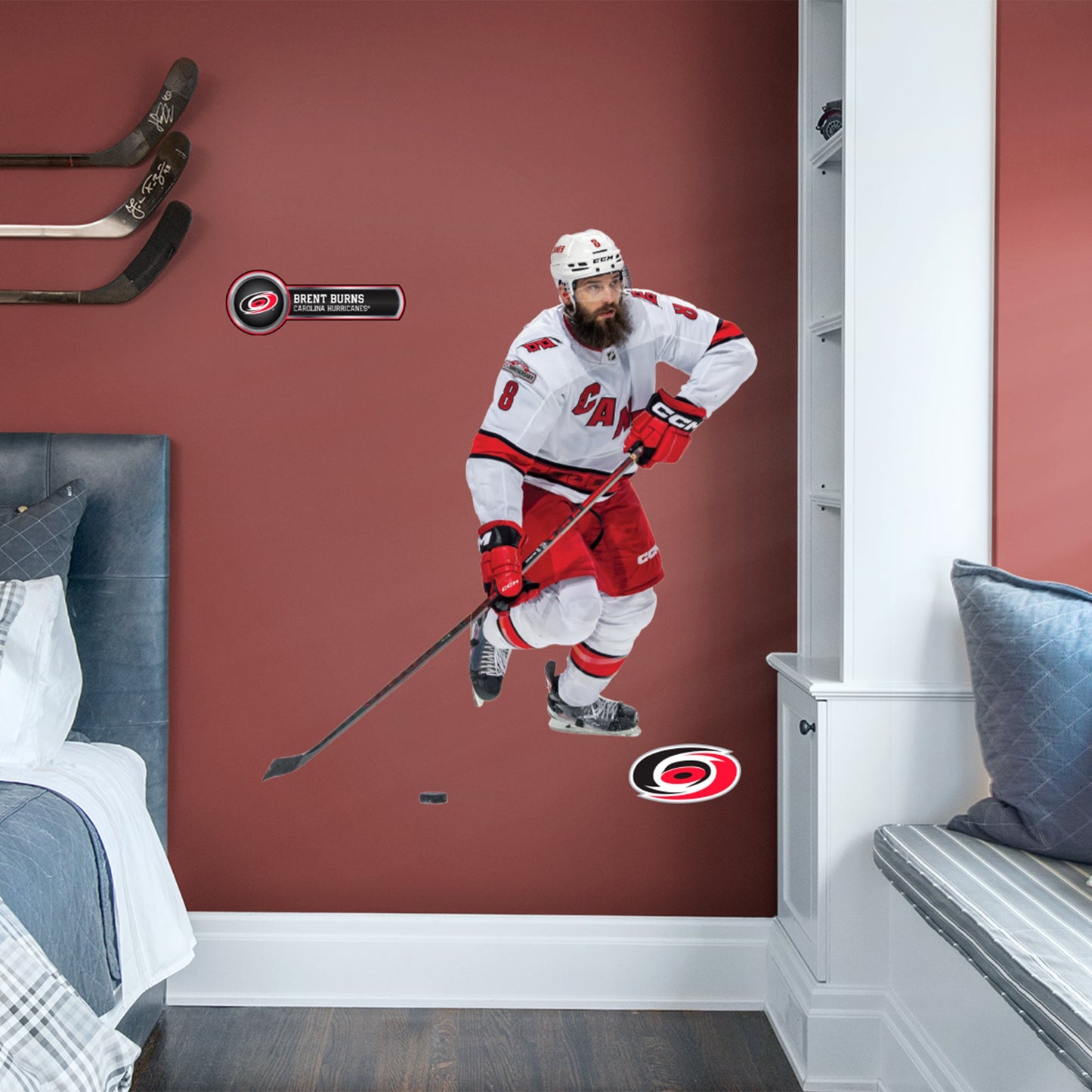 Carolina Hurricanes: Brent Burns - Officially Licensed NHL Removable Adhesive Decal