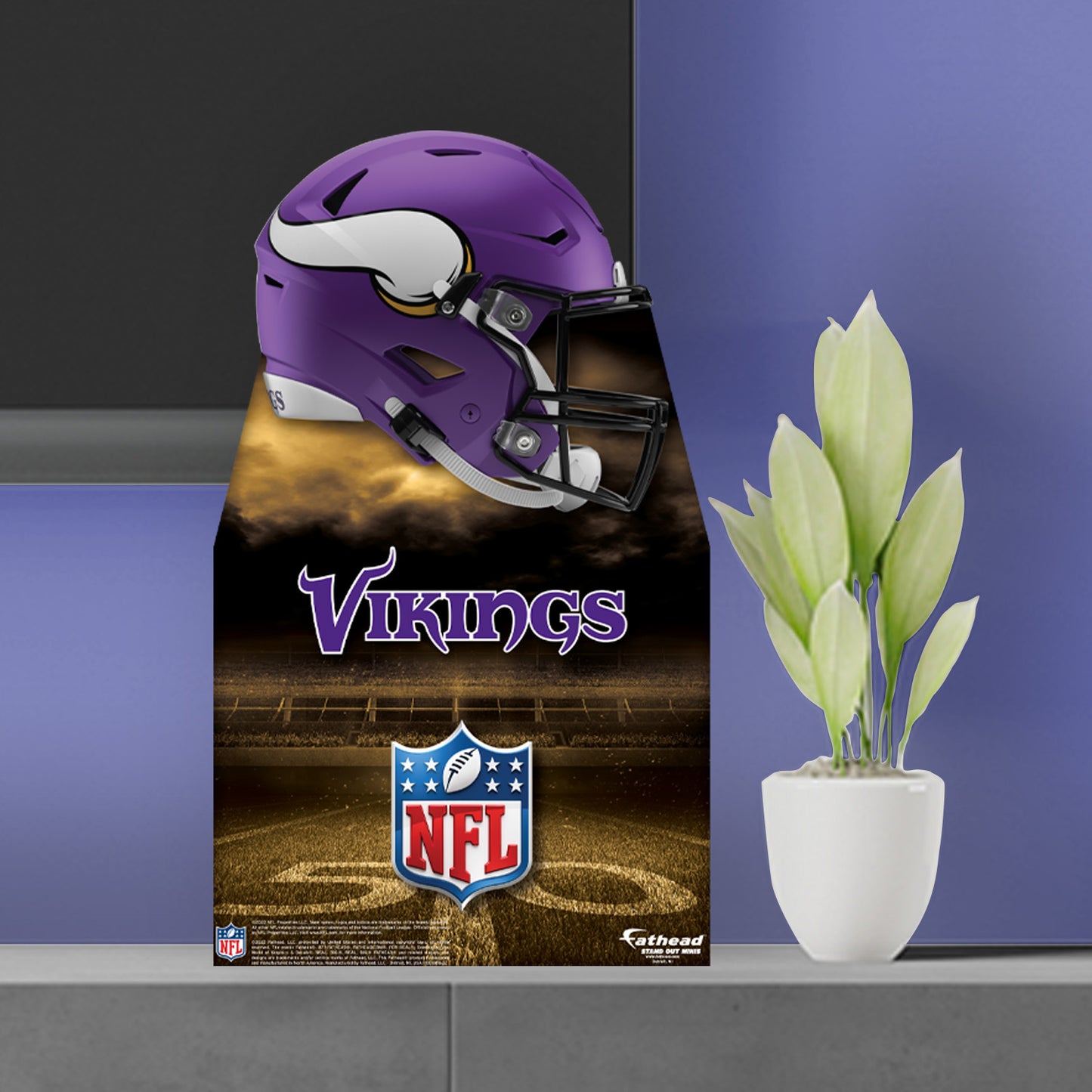 Minnesota Vikings:   Helmet  Mini   Cardstock Cutout  - Officially Licensed NFL    Stand Out