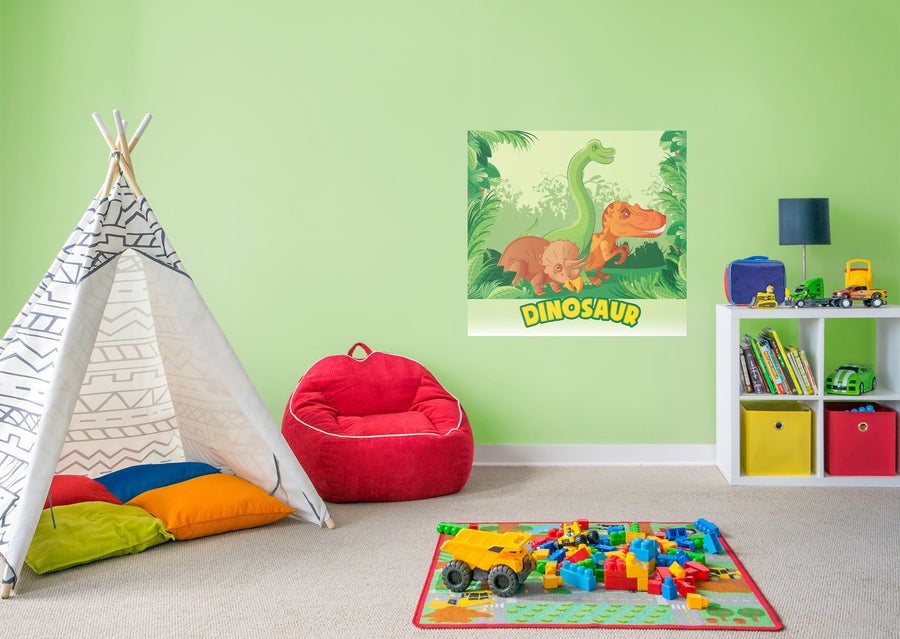 Dinosaurs:  Mural        -   Removable Wall   Adhesive Decal