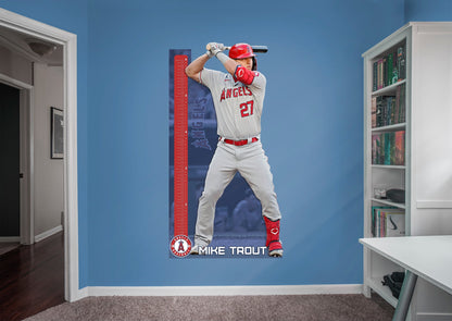 Los Angeles Angels: Mike Trout  Growth Chart        - Officially Licensed MLB Removable Wall   Adhesive Decal