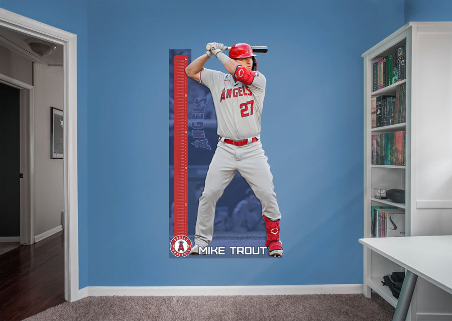 Mike Trout - Growth Chart - Official MLB - Los Angeles Angels - Reusable Vinyl Wall Decal