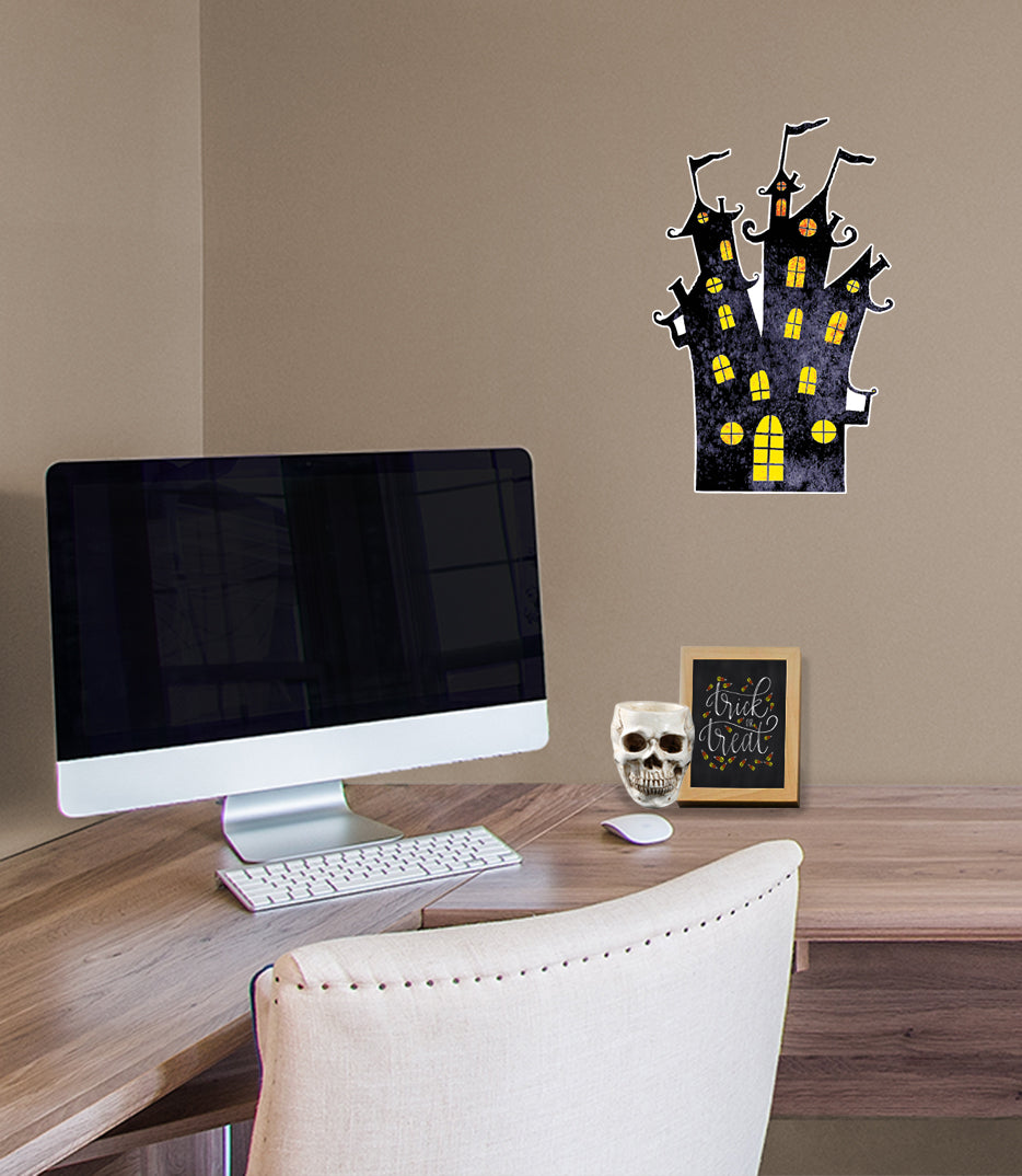 Halloween: Castle Icon        -   Removable Wall   Adhesive Decal