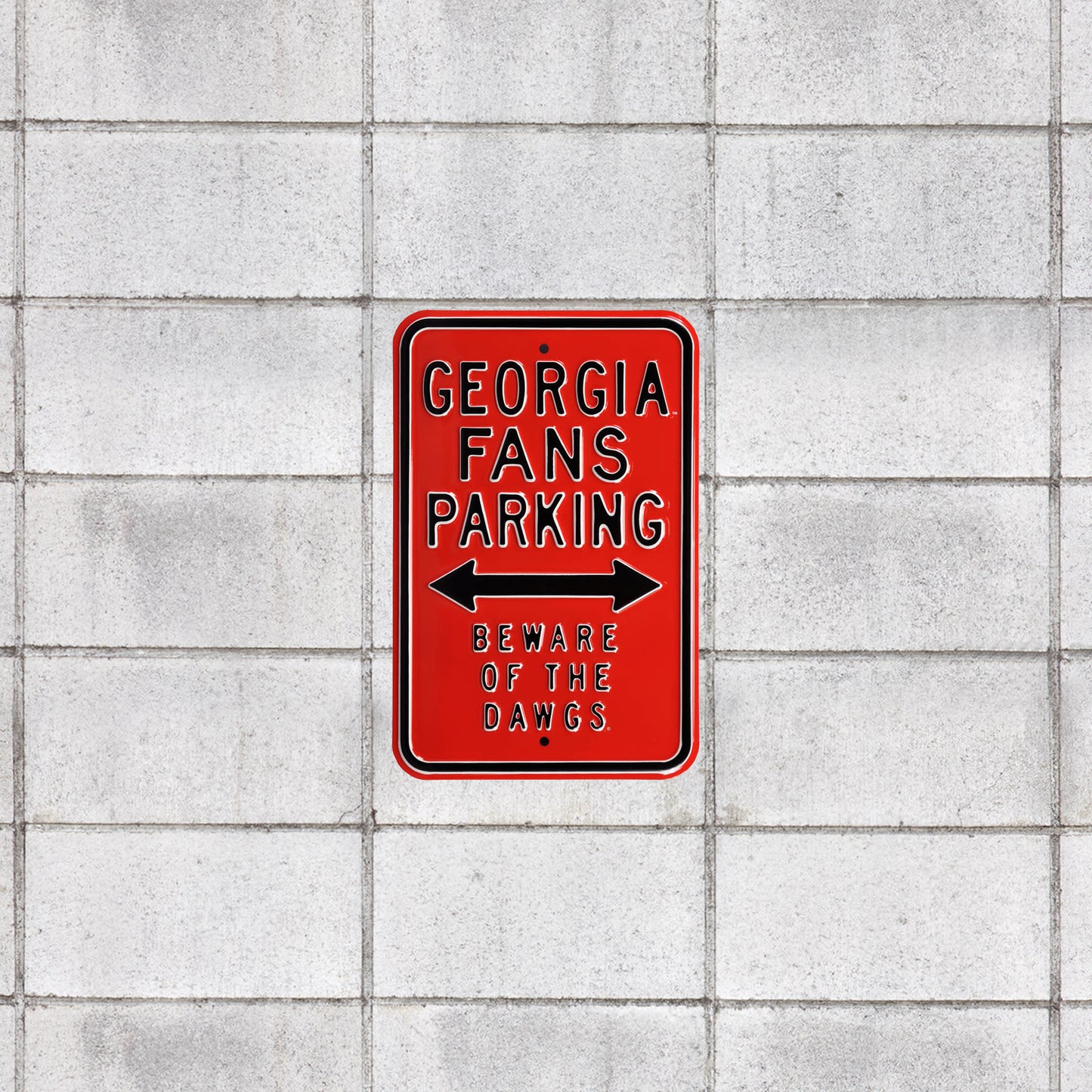 Georgia Bulldogs: Beware Dawgs Parking - Officially Licensed Metal Street Sign