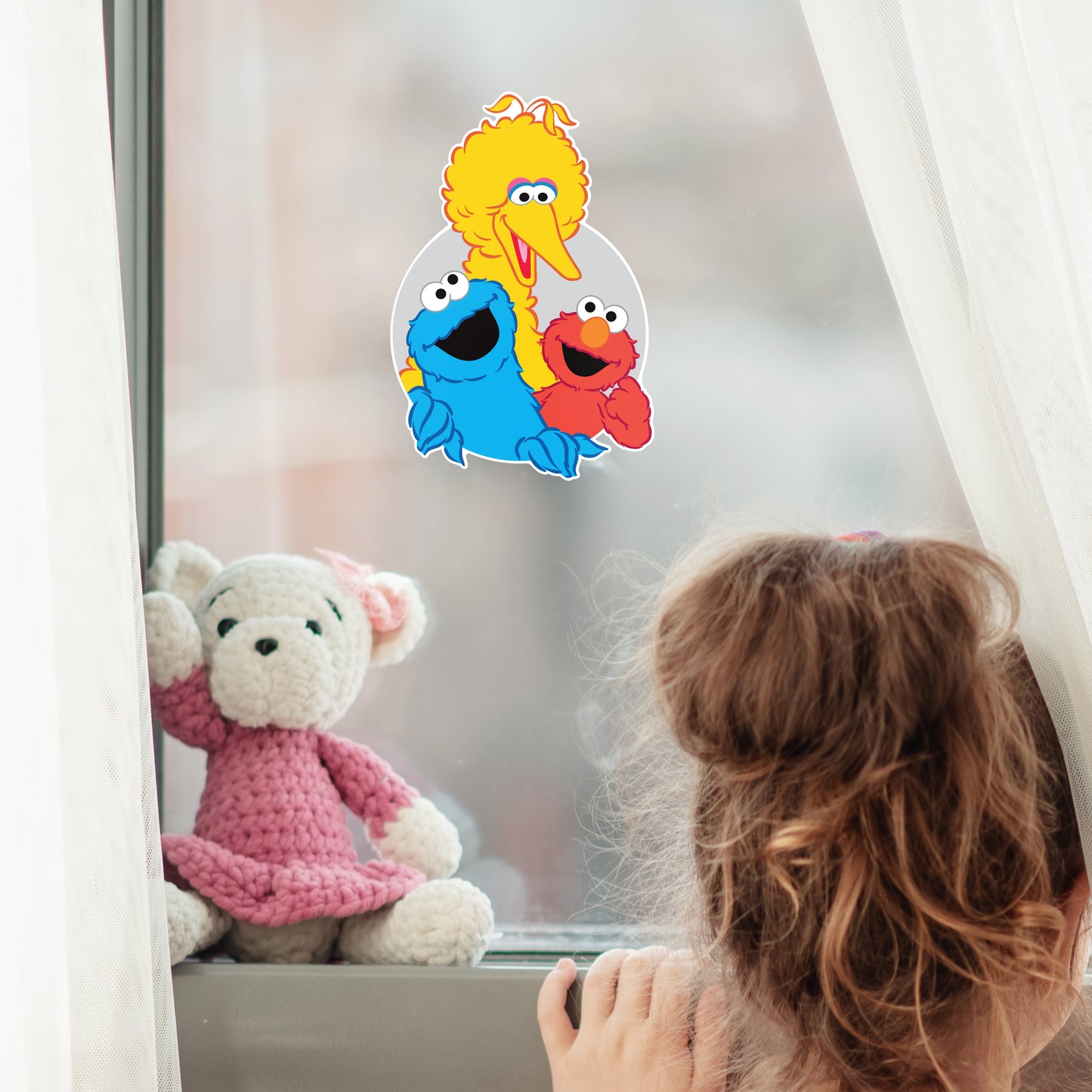 Group 1 Window Cling        - Officially Licensed Sesame Street Removable Window   Static Decal