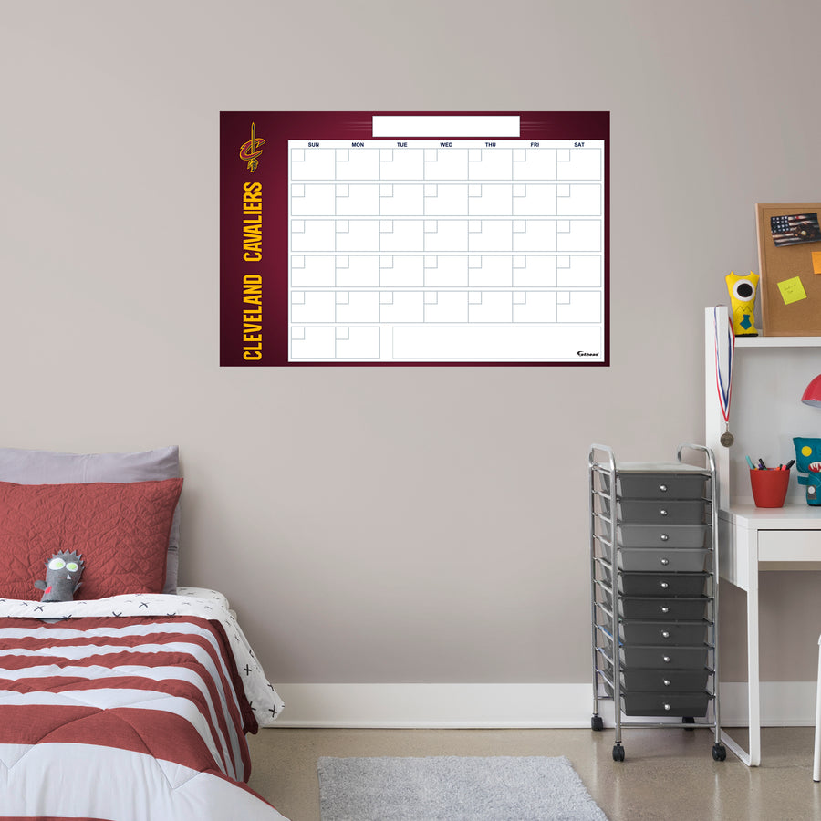 Cleveland Cavaliers - Dry Erase Calendar - Official NBA - Reusable Vinyl Wall Decal #1