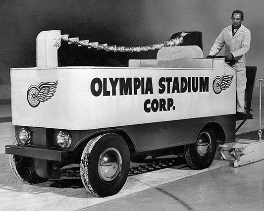 Olympia Stadium rides the ice maker, 1957 - Officially Licensed Detroit News Canvas