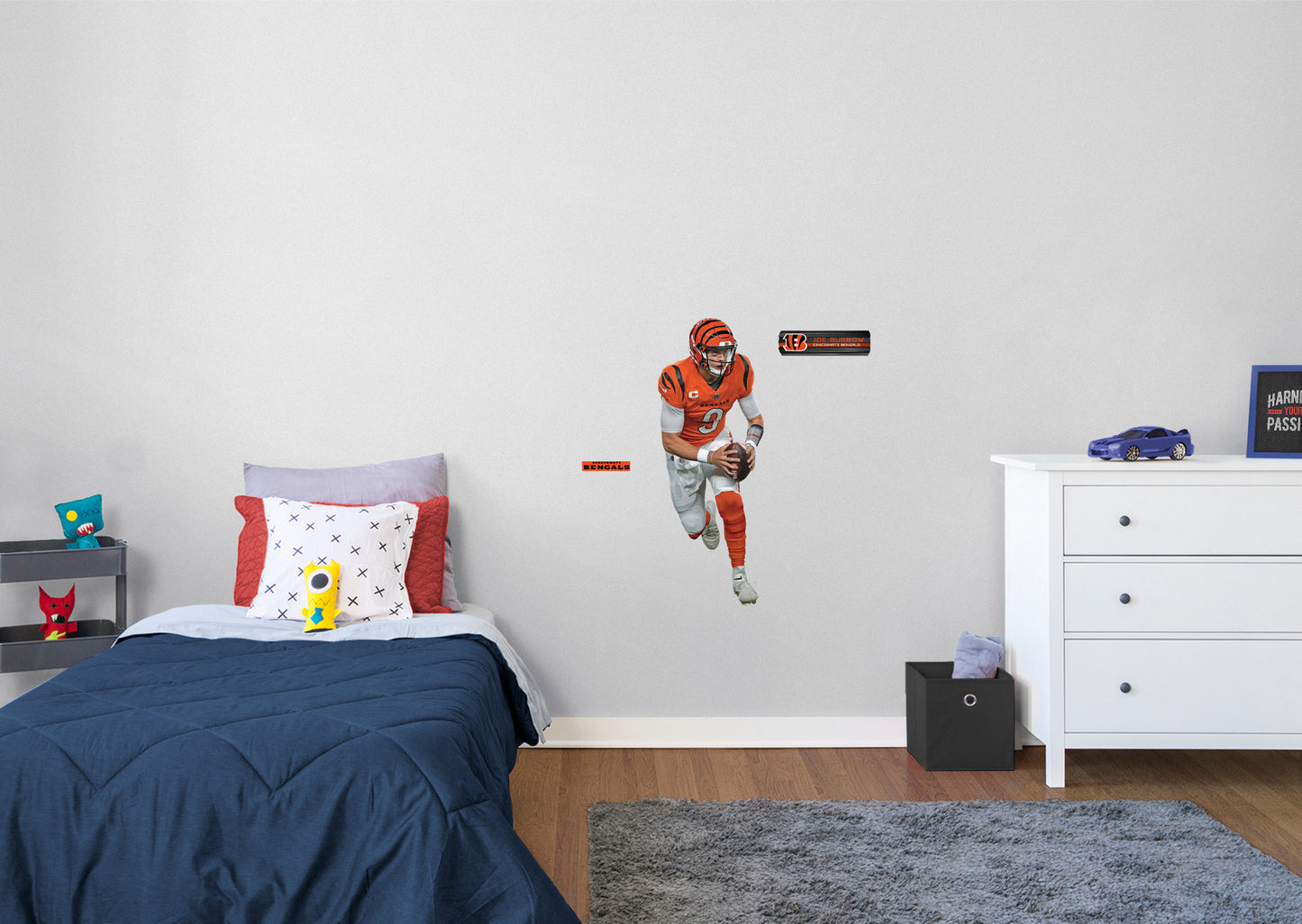 Cincinnati Bengals: Joe Burrow 2021 Orange        - Officially Licensed NFL Removable     Adhesive Decal