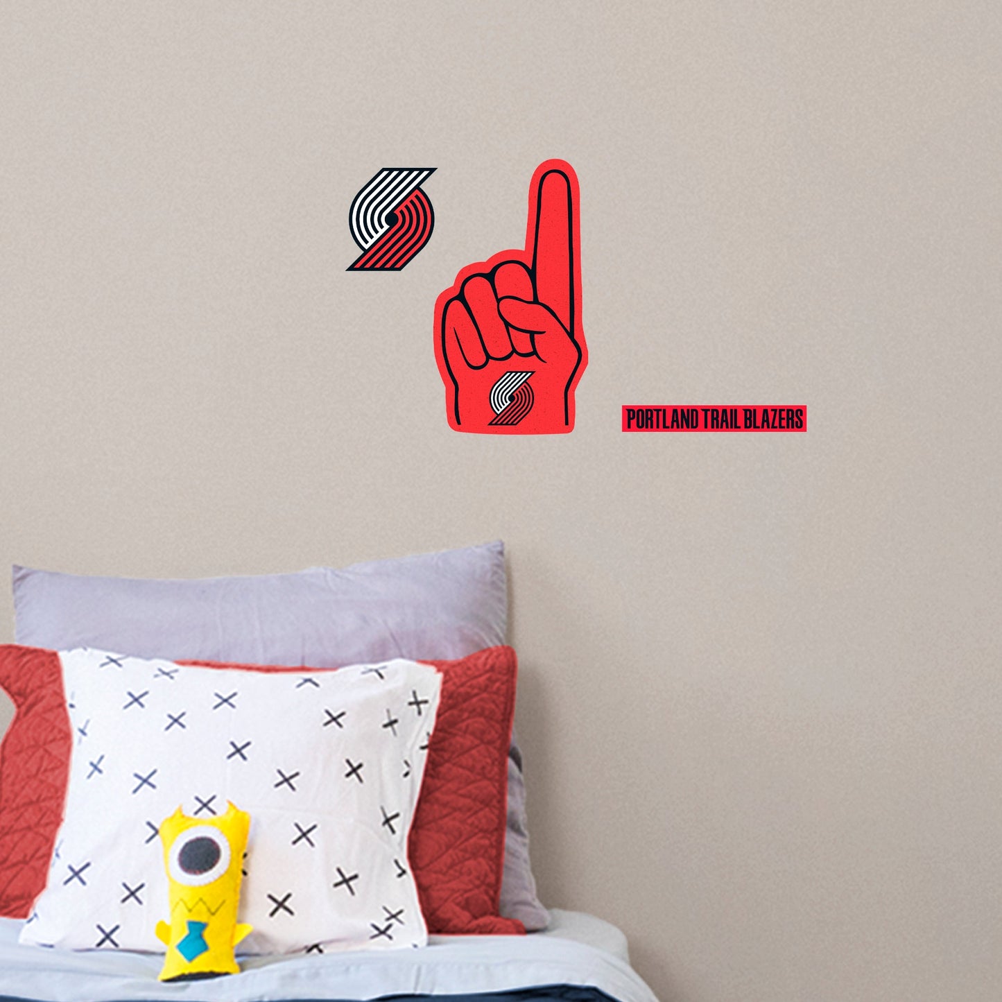 Portland Trail Blazers: Foam Finger - Officially Licensed NBA Removable Adhesive Decal
