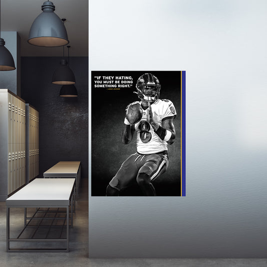 Baltimore Ravens: Lamar Jackson  Inspirational Poster        - Officially Licensed NFL Removable     Adhesive Decal