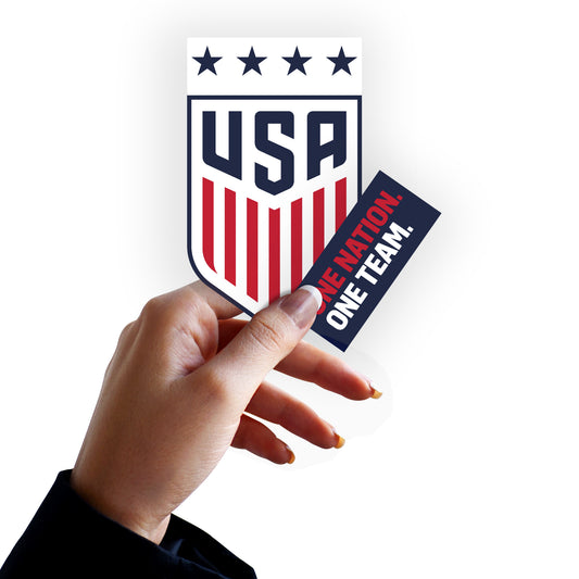 Sheet of 5 - Logo Minis - Officially Licensed USWNT Removable Adhesive Decal