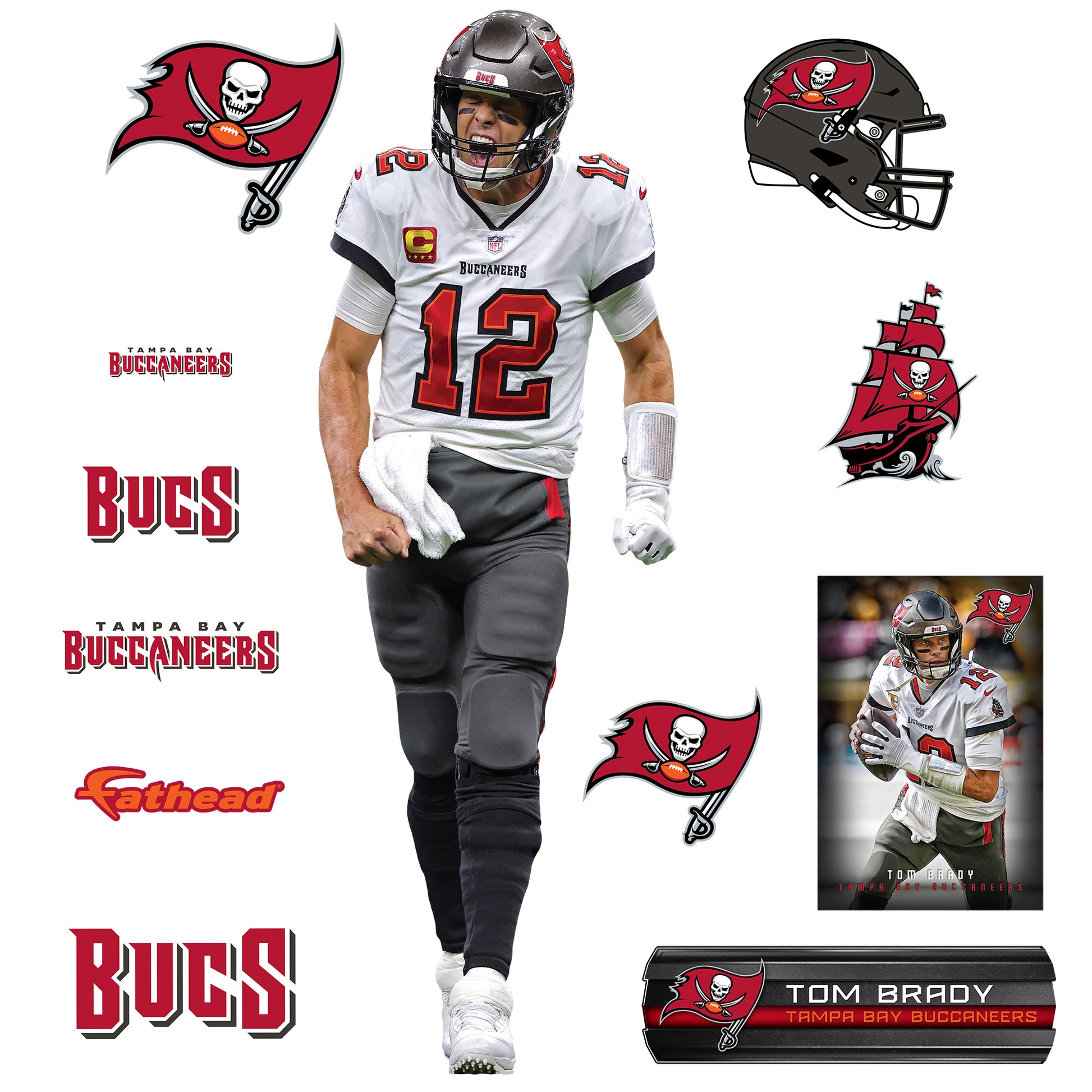 Tampa Bay Buccaneers: Tom Brady 2022 Celebration - Officially Licensed NFL  Removable Adhesive Decal