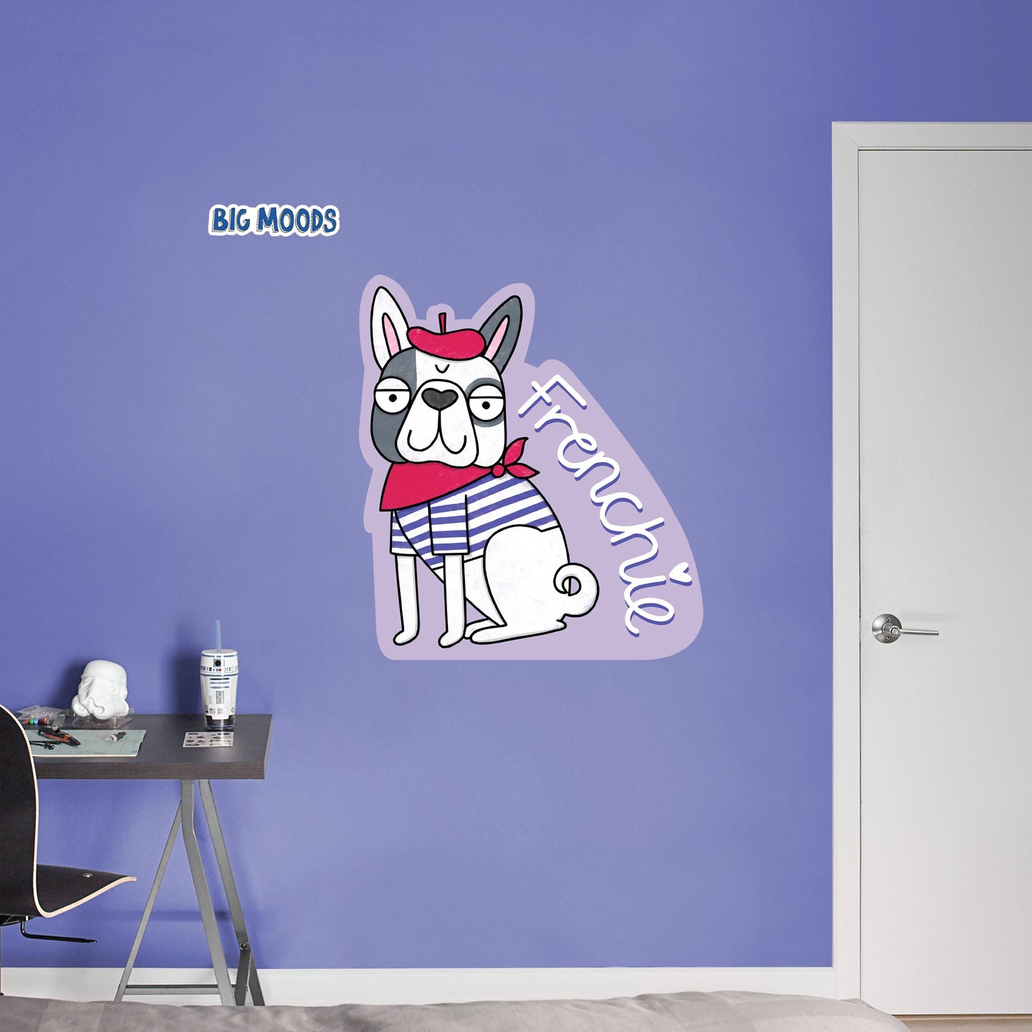 Frenchie        - Officially Licensed Big Moods Removable     Adhesive Decal