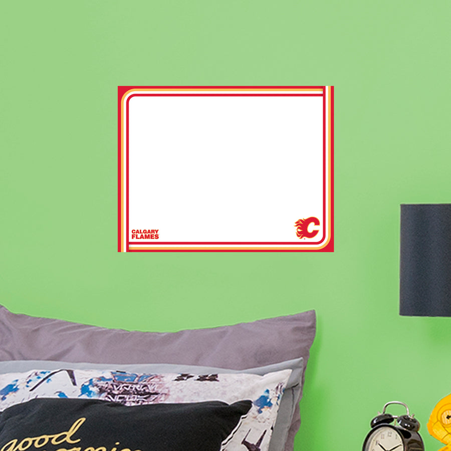 Calgary Flames - Teammate - Dry Erase Whiteboard - Official NHL - Reusable Vinyl Wall Decal