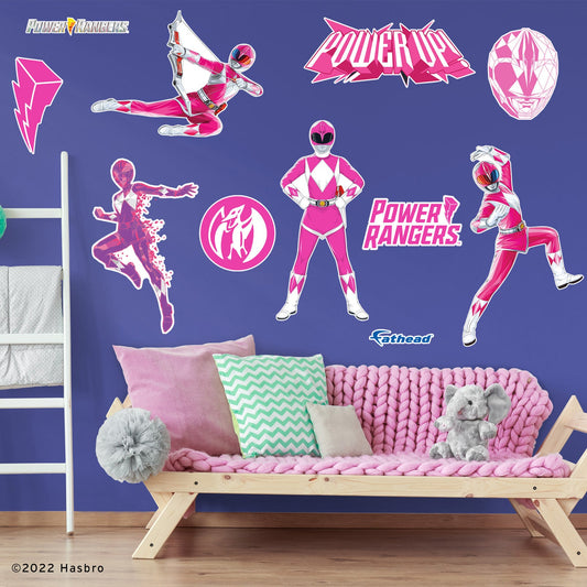Power Rangers: Pink Ranger Collection - Officially Licensed Hasbro Removable Adhesive Decal
