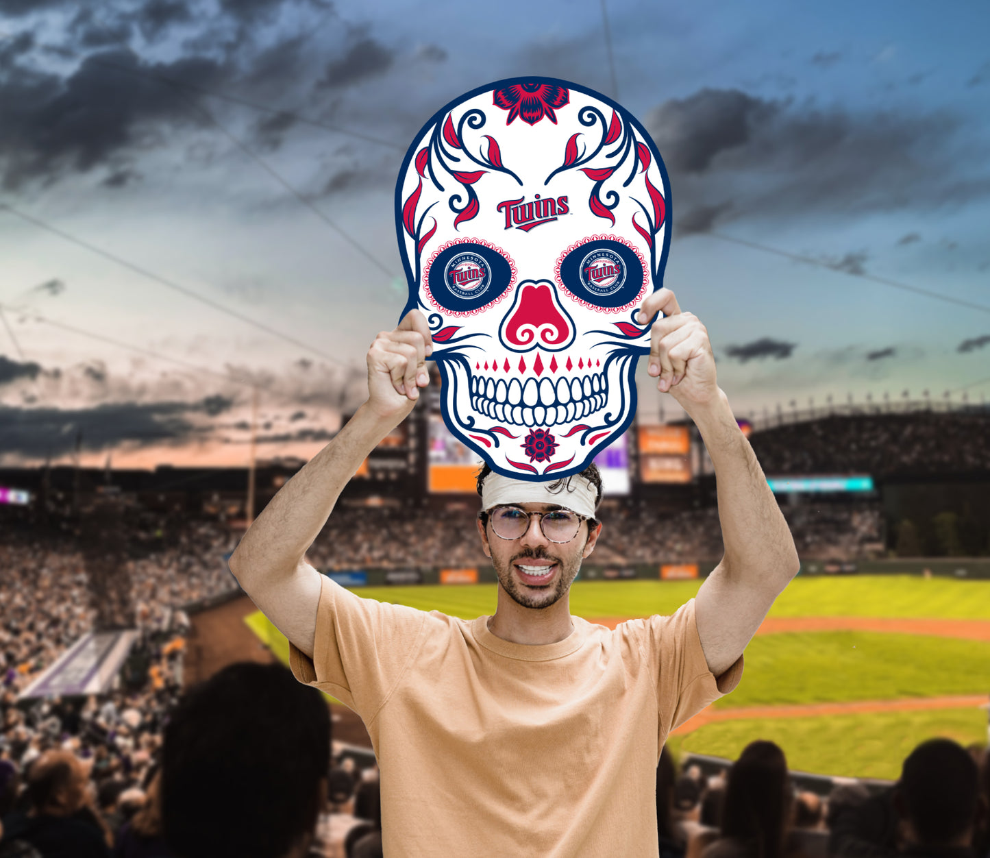 Minnesota Twins:   Skull   Foam Core Cutout  - Officially Licensed MLB    Big Head