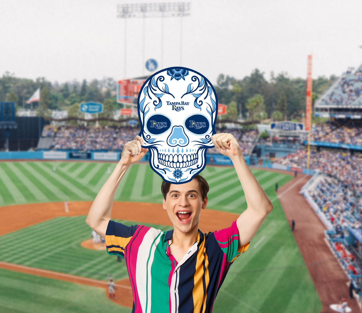 Tampa Bay Rays: Skull Foam Core Cutout - Officially Licensed MLB Big Head