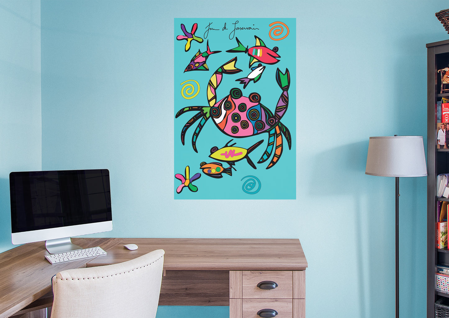 Dream Big Art:  Sea Life Mural        - Officially Licensed Juan de Lascurain Removable Wall   Adhesive Decal