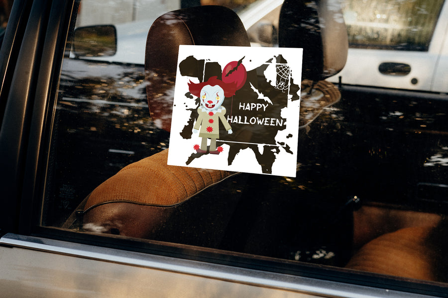 Halloween:  Red Balloon Window Clings        -   Removable Window   Static Decal