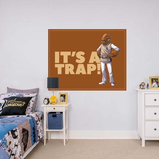 Admiral Ackbar It's a Trap! Quote Poster        - Officially Licensed Star Wars Removable     Adhesive Decal