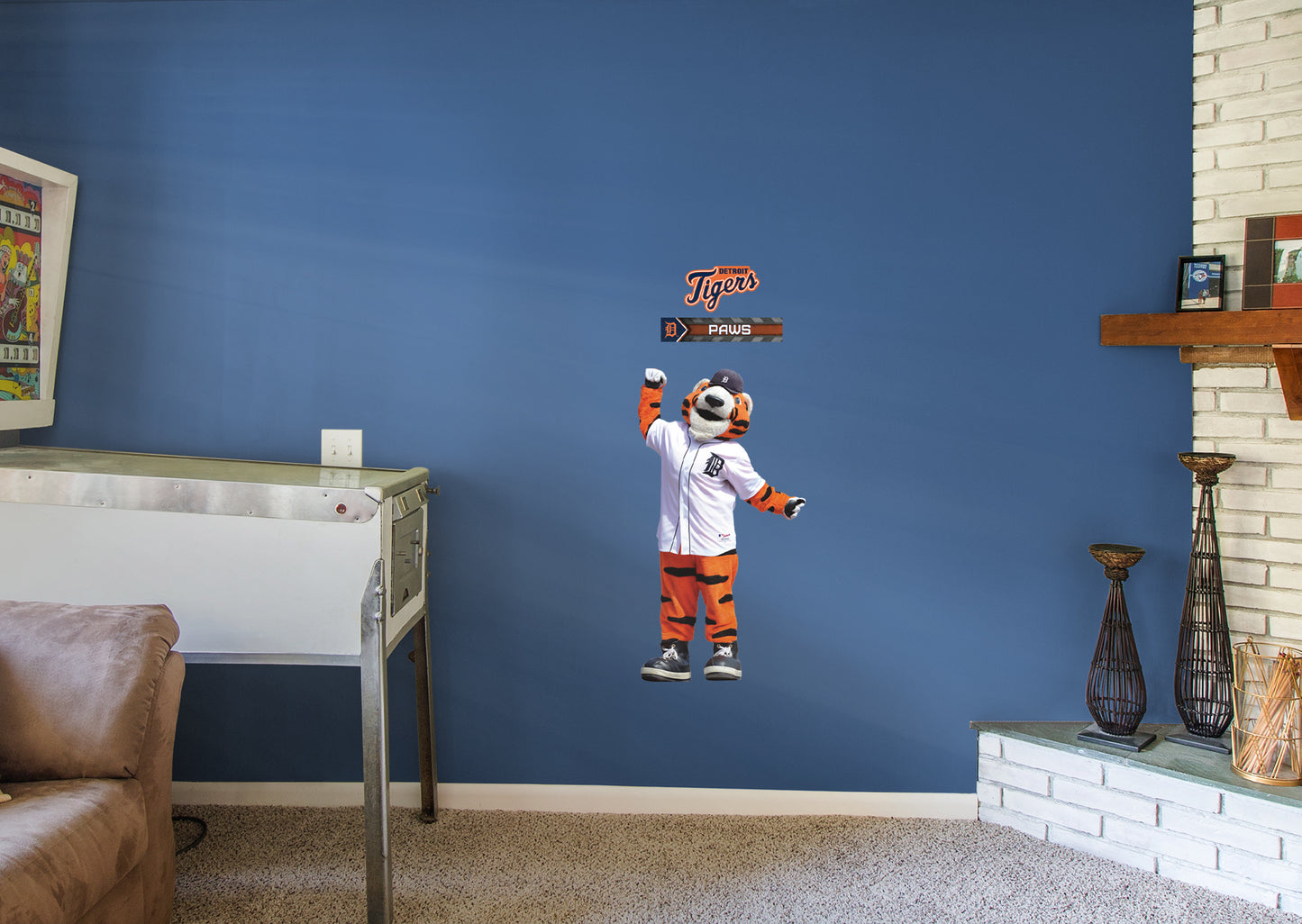 Detroit Tigers: Paws  Mascot        - Officially Licensed MLB Removable Wall   Adhesive Decal