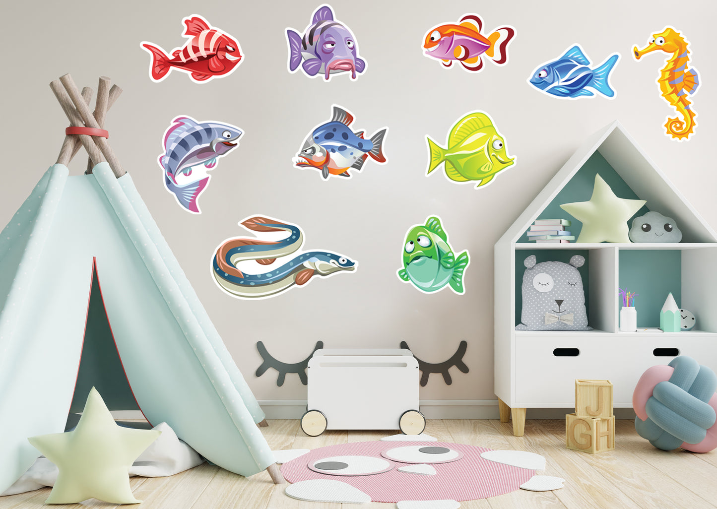 Nursery:  Aquatic Creatures Part 3 Collection        -   Removable Wall   Adhesive Decal