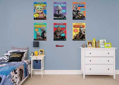 The Mandalorian Comic Book Cover Collection  - Officially Licensed Star Wars Removable Wall Decal