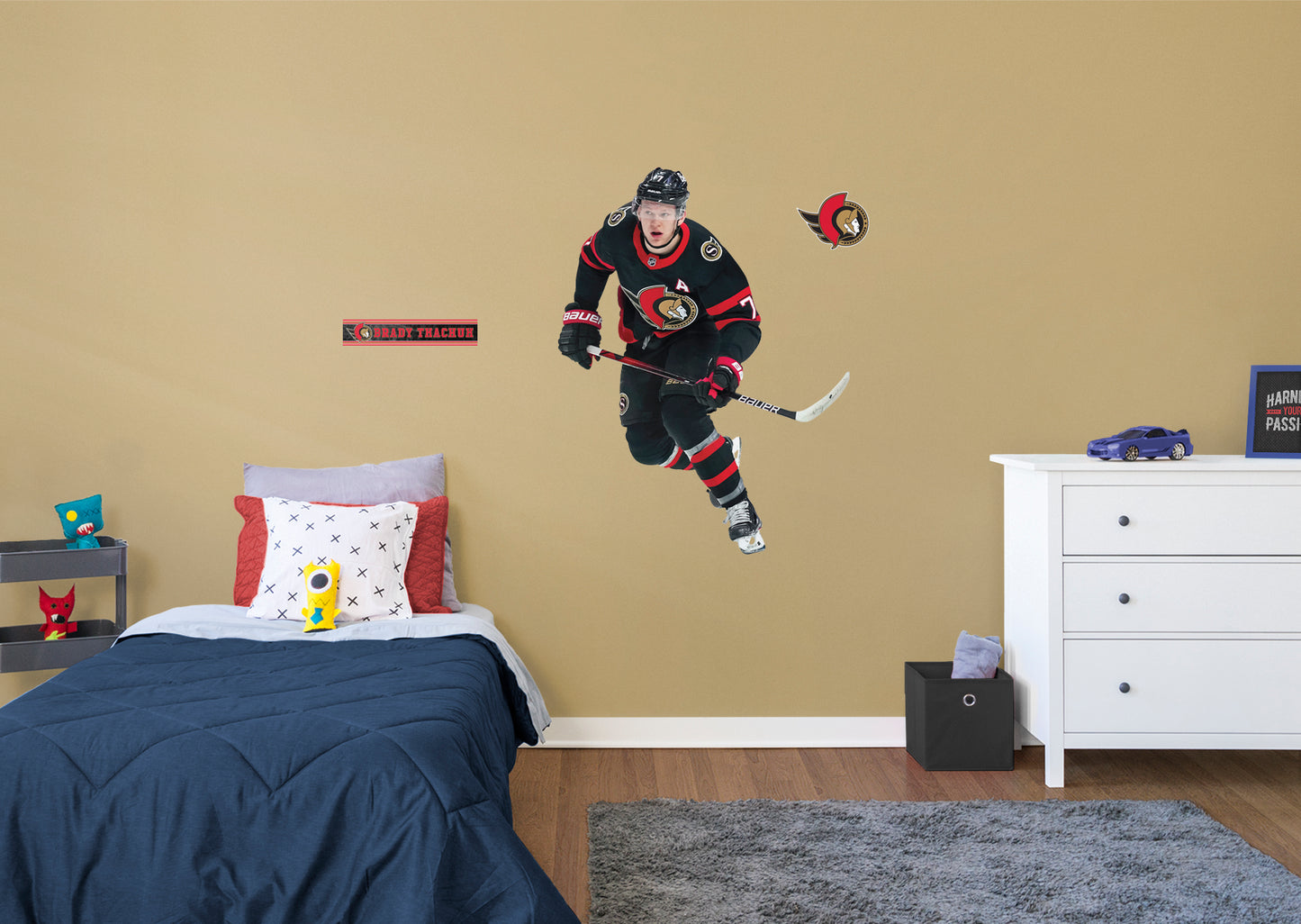 Ottawa Senators: Brady Tkachuk         - Officially Licensed NHL Removable Wall   Adhesive Decal