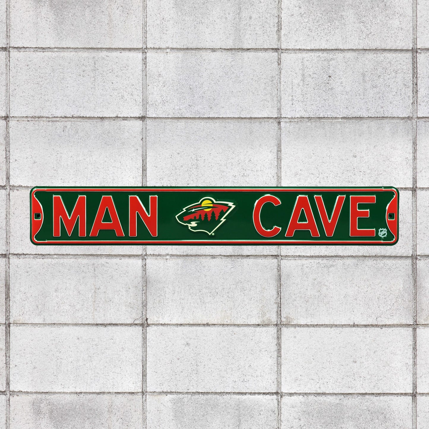 Minnesota Wild: Man Cave - Officially Licensed NHL Metal Street Sign