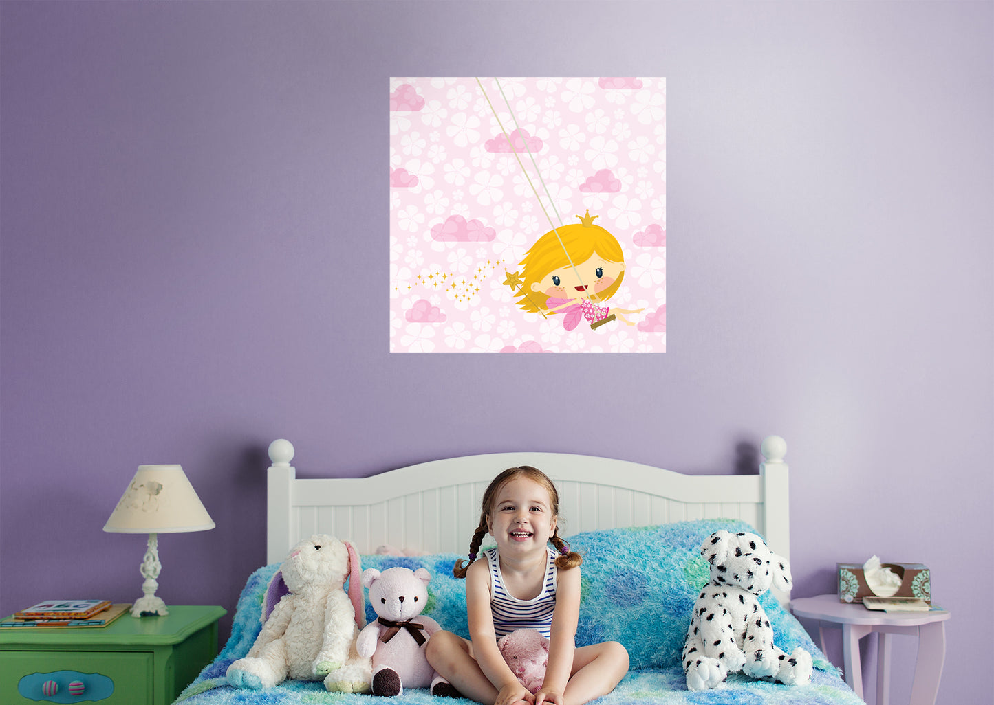 Nursery:  Cradle Mural        -   Removable Wall   Adhesive Decal