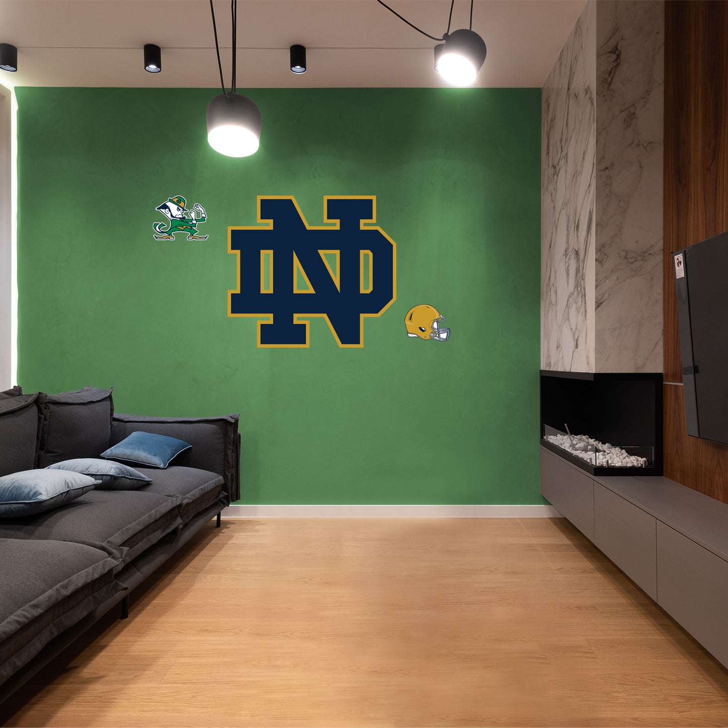 Notre Dame Fighting Irish: ND Logo - Officially Licensed NCAA Removable Adhesive Decal