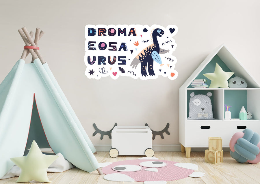 Dinosaurs: Dromaeosaurus Icon        -   Removable Wall   Adhesive Decal