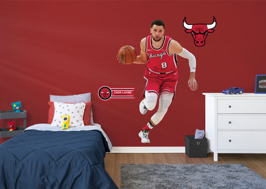 Chicago Bulls: Zach LaVine 2021        - Officially Licensed NBA Removable     Adhesive Decal