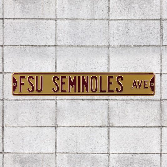 Florida State Seminoles: Florida State Seminoles Avenue (Gold) - Officially Licensed Metal Street Sign