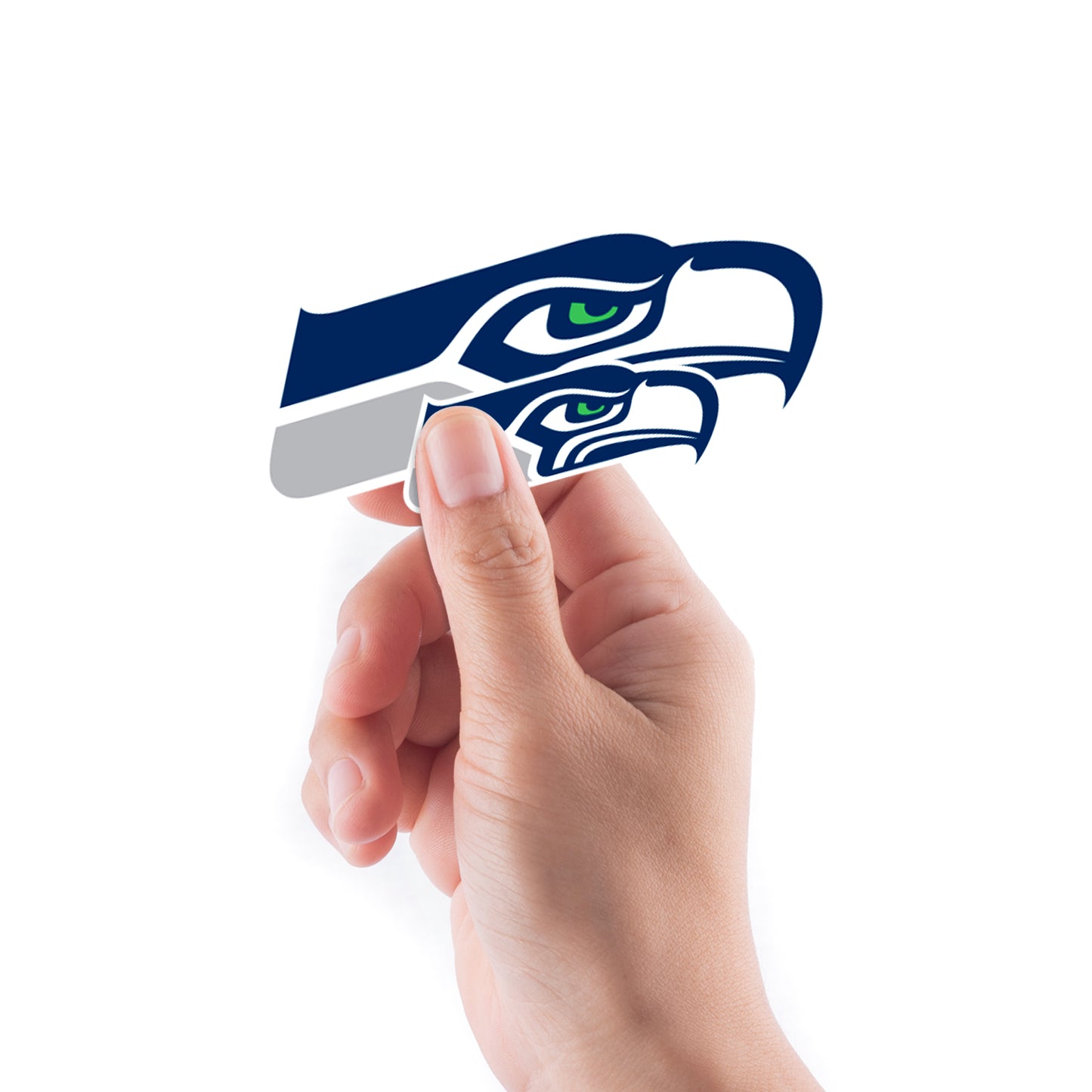 Sheet of 5 -Seattle Seahawks:  2021 Logo Minis        - Officially Licensed NFL Removable Wall   Adhesive Decal