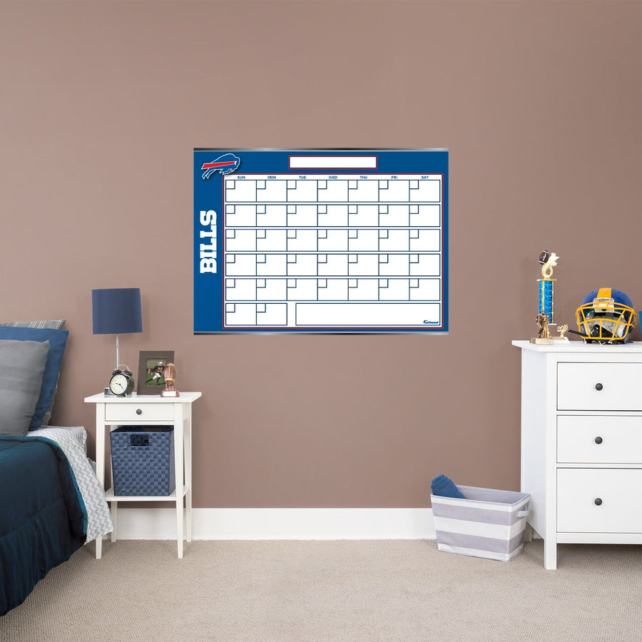 Buffalo Bills - Dry Erase Calendar - Official NFL - Reusable Vinyl Wall Decal